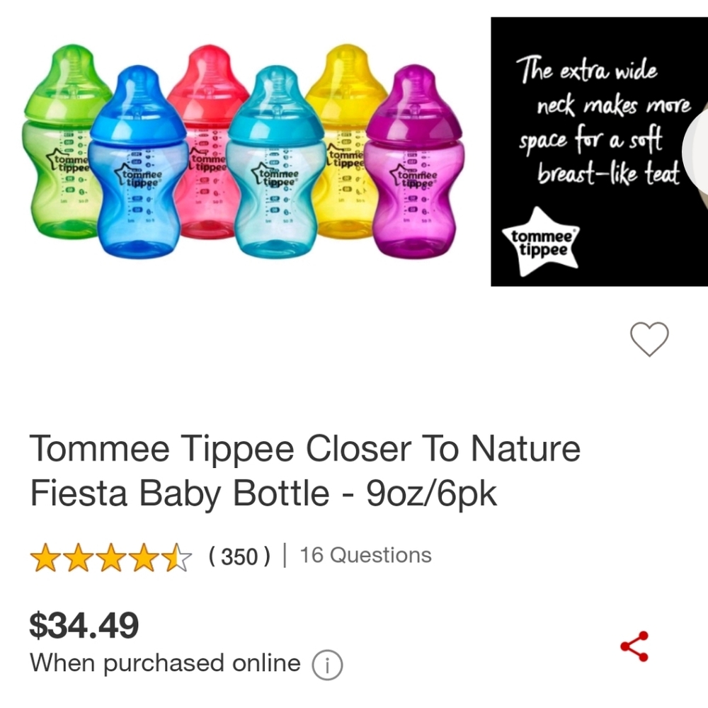 10 Tommee tippee fiesta bottles